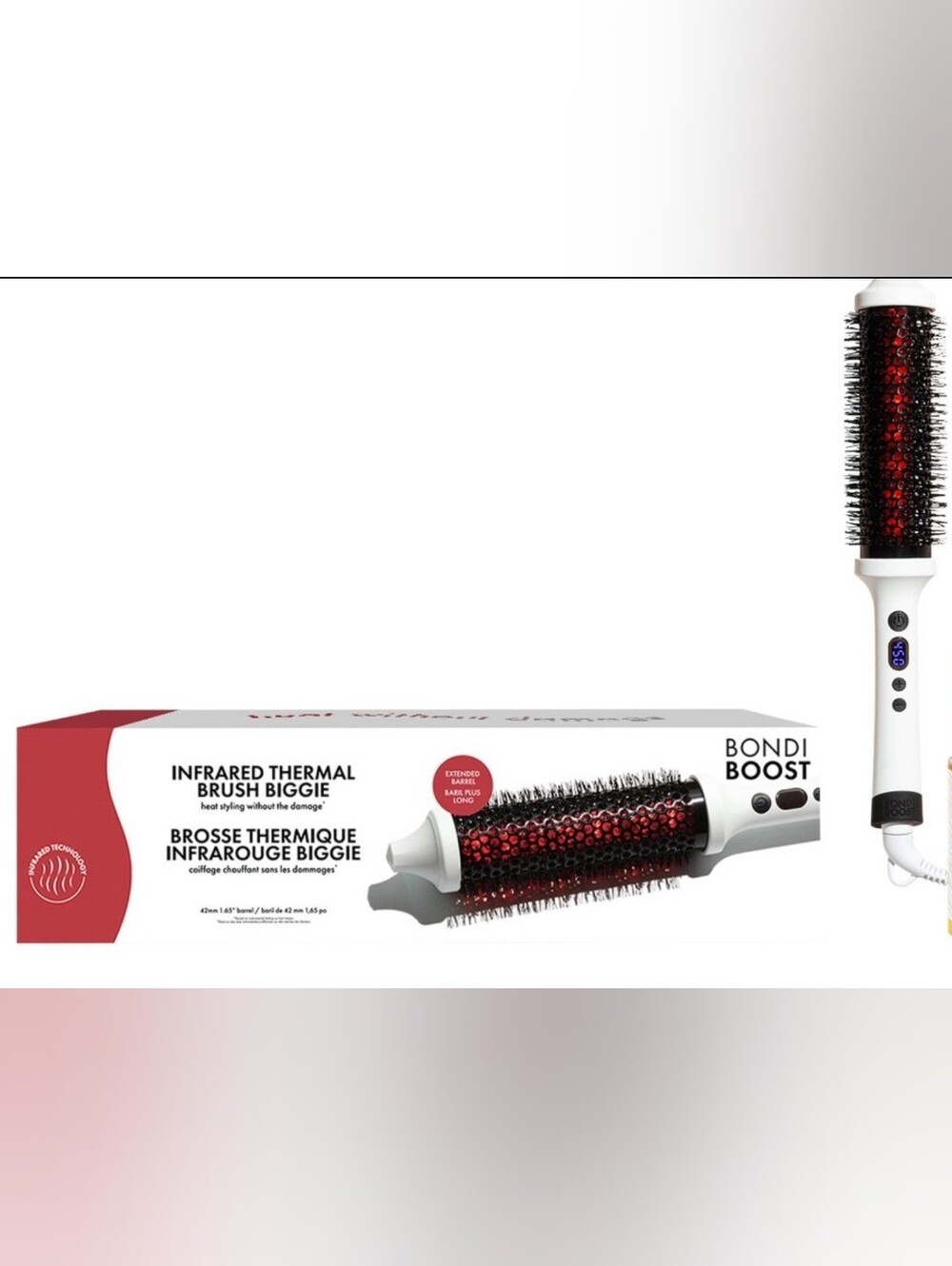 Bondi Boost Infrared Thermal Round Brush - Red/Black